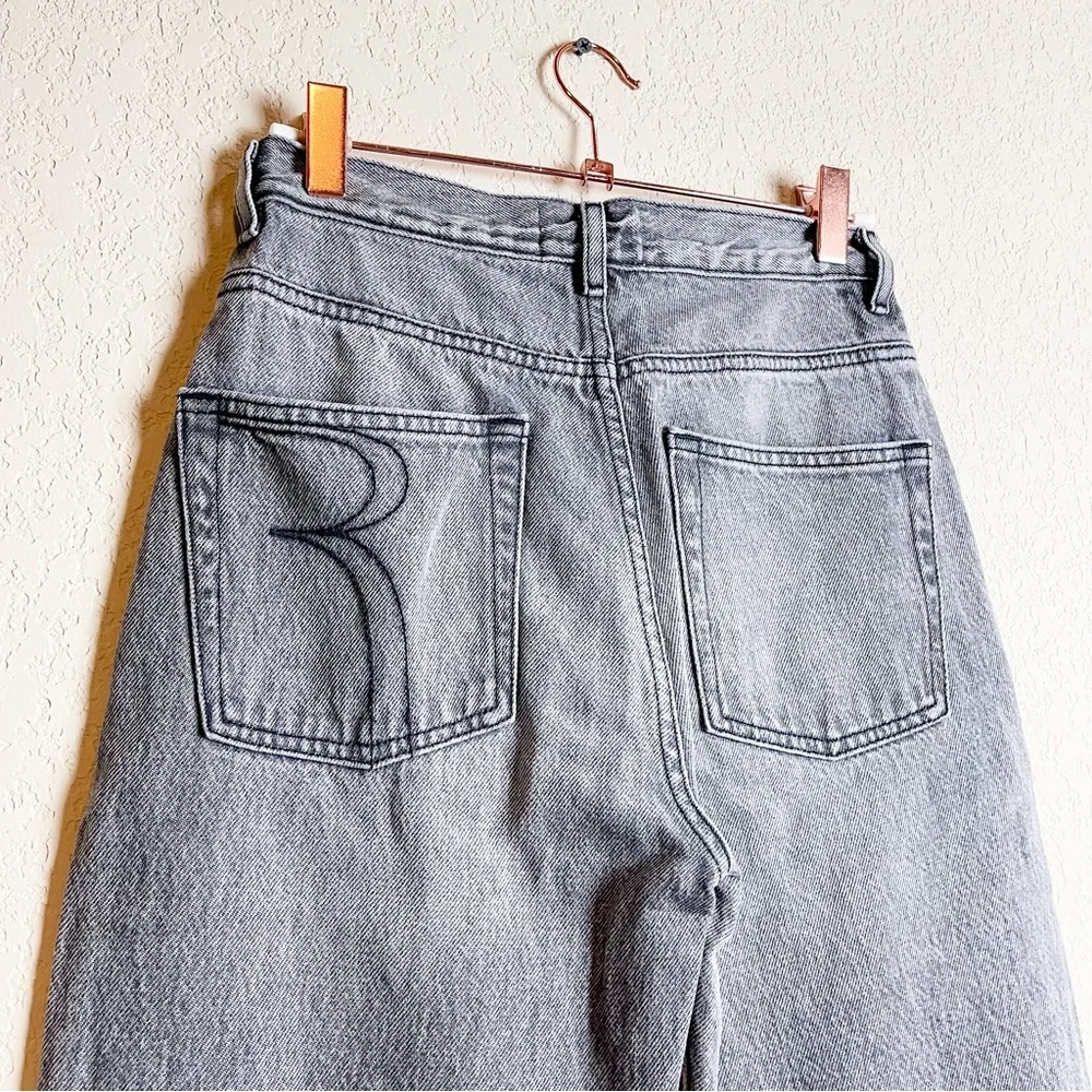 Rouje Marais Straight Leg Jeans Light Grey Wash Size 24 - Picture 8 of 12